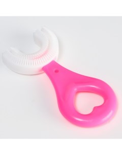 Детская зубная щетка массажер силикон цвет розовый Крошка я
