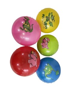 Мяч детский Динозаврики с рожками и массажной стороной 21 см 1 шт в ассорт Moby kids