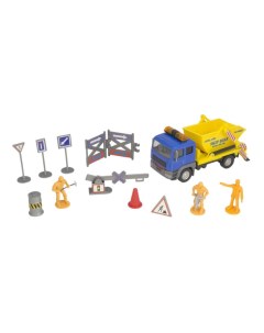 Игровой набор Строительная команда с желтым грузовиком Hti