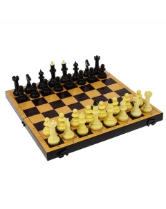Настольная игра 2 в 1 Семейная шахматы шашки доска пластик 30 х 30 см Nobrand