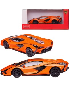 Машина металлическая 1 43 scale Lamborghini Sian цвет оранжевый Rastar