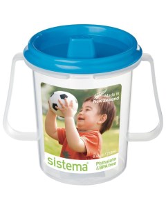 Детская чашка с трубочкой 250 мл 11х8х10 6 см цвета в ассортименте Sistema