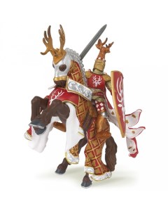 Набор фигурок Рыцарь знака Оленя с мечом и щитом и его лошадь 39911 39912 Papo