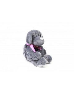 Мягкая игрушка Собака 45 см серый фиолетовый AT365215 Lapkin