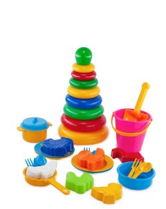Набор игрушечной посуды развивающие игрушки для песочницы N00999 VP 1 2 4 6 Верес-про
