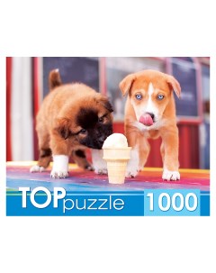 Пазлы Щенки и мороженое 1000 элементов Toppuzzle
