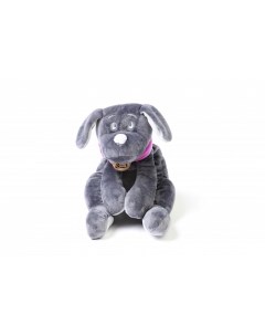 Мягкая игрушка Собака 30 см серый фиолетовый AT365209 Lapkin