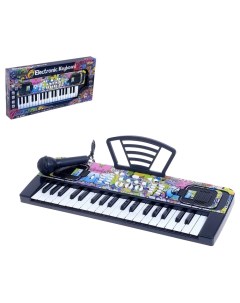 Синтезатор Крутое граффити 37 клавиш с микрофоном с пюпитром Sima-land