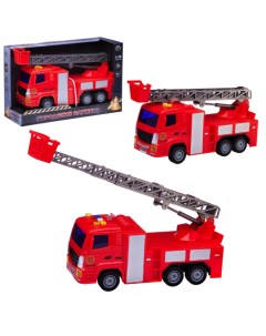 Машинка Abtoys Спецтехника Пожарная машина с серой лестницей 1 18 Junfa toys