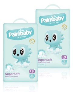 Подгузники трусики детские Super Soft Premium L 9 14кг 96 шт Palmbaby