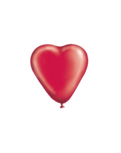 Шар латексный 10 Сердце кристалл набор 50 шт цвет красный Gemar