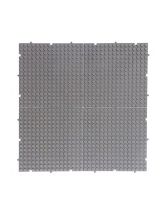 Пластина основание для конструктора Пазл набор 4 штуки 13x13 см штука цвет серый Nobrand