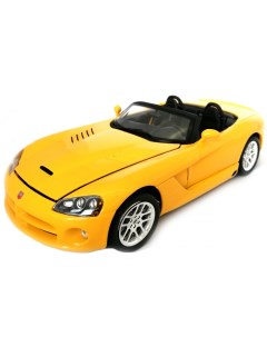 Коллекционная масштабная металлическая модель автомобиля Dodge Viper SRT 10 yellow Bburago