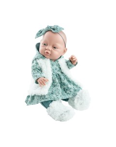 Кукла Бэби в зеленом костюме с бантиком 45 см Paola reina