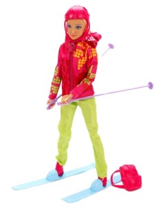 Кукла Лыжница шарнирная в ассортименте Defa lucy