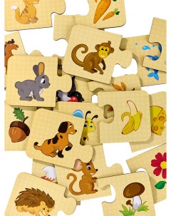Деревянные развивающие игрушки для малышей Сортер досочки Найди пару 20 элементов Rugo