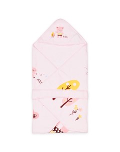 Одеяло конверт Мишка с воздушными шариками летнее розовое 90х90 см Baby fox