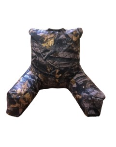 Кресло подушка в непромокаемой наволочке Камуфляж серые листья Несиделки