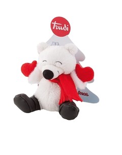 Мягкая игрушка Рождественский полярный мишка 9 см 29467 51212 Trudi
