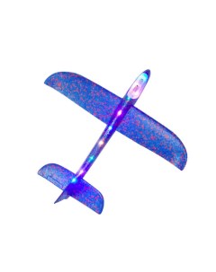Детский самолет планер из пенопласта светящийся фиолетовый 47 см Nobrand