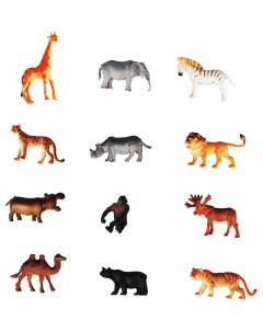 Игровой набор В мире животных Дикие животные Т50463 12 шт 1toy