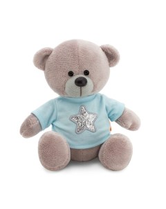 Мягкая игрушка Медведь Топтыжкин Звезда цвет серый голубой 25 см Orange toys