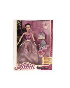 Кукла Junfa Atinil Звезда эстрады в длинном платье с микрофоном 28 см WJ 21567 Junfa toys