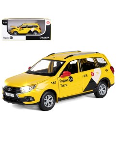Машинка Lada Granta Cross Яндекс Такси 1 24 жёлтая инерционная JB1251347 Автопанорама