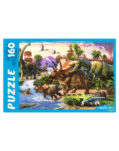 Пазл Динозавры 160 элементов арт П160 0630 Рыжий кот