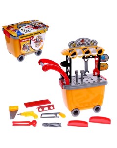 Набор инструментов мастерская на колесах тележка 27 деталей Woow toys
