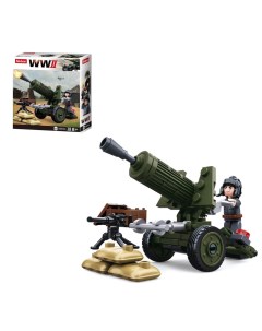 Конструктор Sluban Вторая Мировая война Пушка 76 деталей Junfa toys