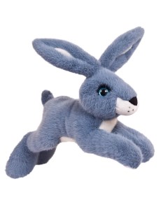 Мягкая игрушка Реснички Кролик серо голубой 26 см Abtoys