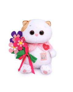Мягкая игрушка Кошечка Ли Ли BABY с цветами из фетра 20 см Budi basa