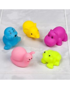 Набор резиновых игрушек для игры в ванной Маленькие друзья 5 шт цвета МИКС Крошка я