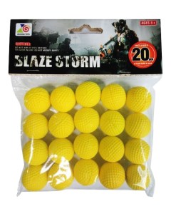 Мягкие шарики пули игрушечные патроны для бластера Blaze Storm 20 штук ZC05 Zecong toys
