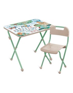 Детский комплект мебели Динопилоты КП Д стол стул Nika