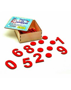Развивающая игрушка Кружки и цифры в деревянной коробке А011 Smile decor
