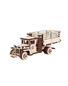 Конструктор деревянный 3D Грузовичок ВБ с кузовом подвижный Lemmo