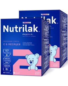 Молочная смесь Premium 2 Нутрилак с 6 мес без пальмового масла 600 г 2 шт Nutrilak