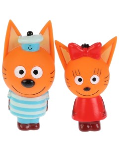 Набор из 2 х игрушек для ванны Три кота Коржик и Карамелька Капитошка