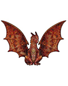 Деревянный пазл Огненный дракон 30x38 см деталей 210 Active puzzles