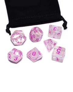 Кубики для ролевых игр шелковый дым белый розовый 273405 Stuff-pro