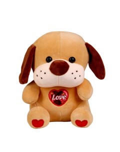 Мягкая игрушка Собака размер 22 см цвет рыжий Nobrand