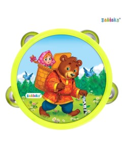Музыкальная игрушка бубен Машенька и медведь Забияка