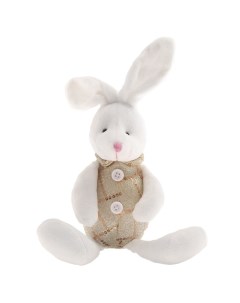 Мягкая игрушка Белый кролик на подвеске Nobrand