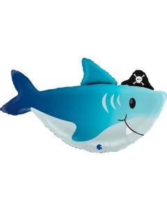 Шар фольгированный 29 фигура Акула пират Grabo