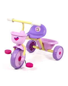Велосипед трёхколёсный складной Единорог Primo цвет розово сиреневый Moby kids