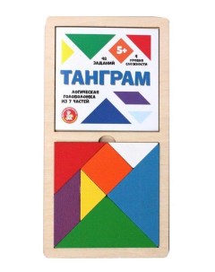 Логическая головоломка Танграм 48 заданий цветная большая 00788 Десятое королевство