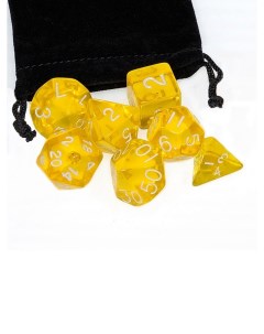 Кубики для ролевых игр прозрачный желтый 273419 Stuff-pro