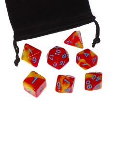 Кубики для ролевых игр желтый красный голубой 273625 Stuff-pro